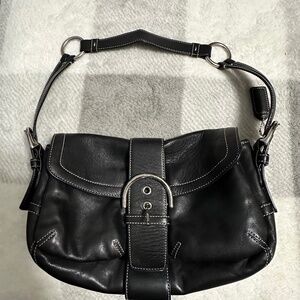 Coach vintage black soho leather over the shoulder handbag, great condition